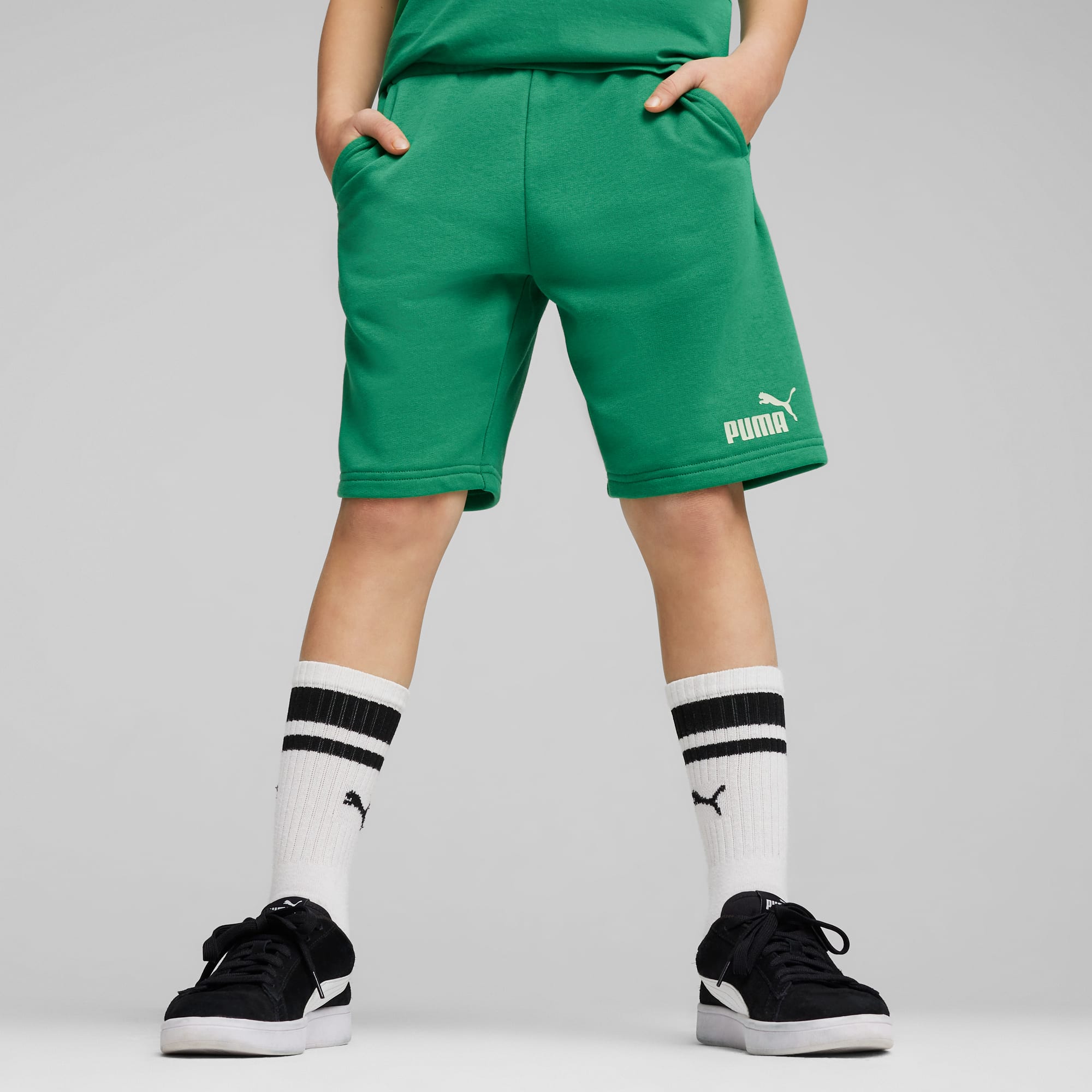Puma shorts kids green hotsell